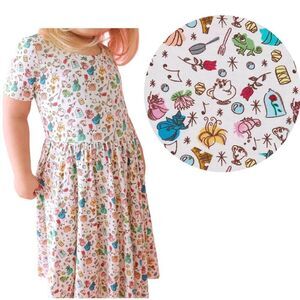 Posh Peanut Disney Princess Friends White Twirl Dress Size 7Y-8Y Rare NWT NEW